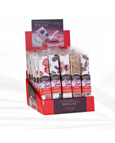 Barres de Nougat assorties (amandes, fraises, fruits confits, fruits des bois, macarons) pour professionnels