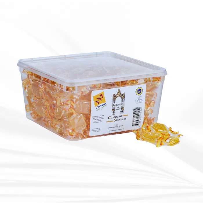 Boîte de Bergamotes de Nancy IGP 1 kg pour professionnels