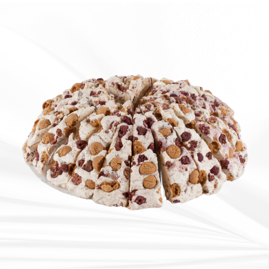 Tarte de Nougat Macarons Framboises 3.8 kg pour professionnels