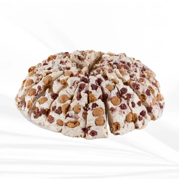 Tarte de Nougat Macarons Framboises 2.5 kg pour professionnels